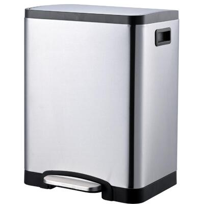 Balde com Pedal e 2 Separadores 30L Inox Escovado